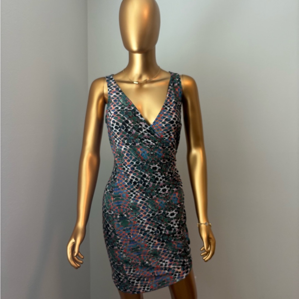 Chic Multicolor Sleeveless Midi Dress